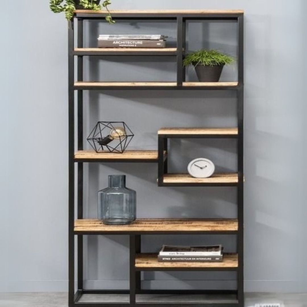 Display Unit | Wooden & Black | 70 x 30 x 160 | DU11