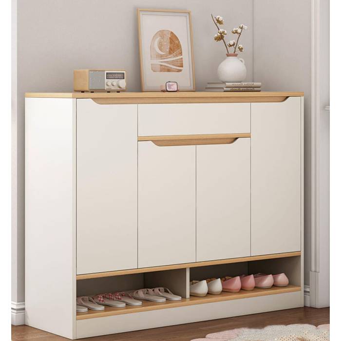 Shoe closet | White & wooden | 140 x 40 x 100 | Su20