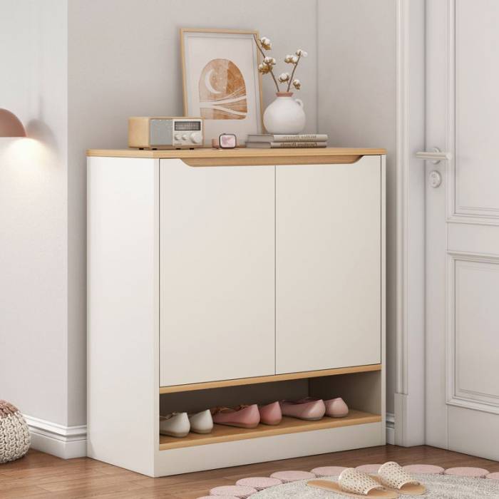 Shoe Closet | White & Wooden | 80 x 40 x 100 | SU22