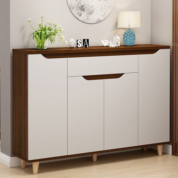 Shoe closet | White & wooden | 140 x 40 x 100 | Su25