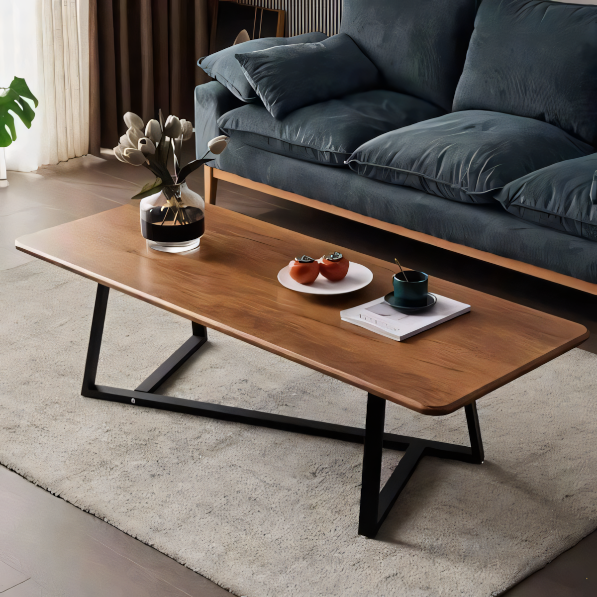 Table Unit | Black & Wooden | 100 x 50 x 40 | TA17