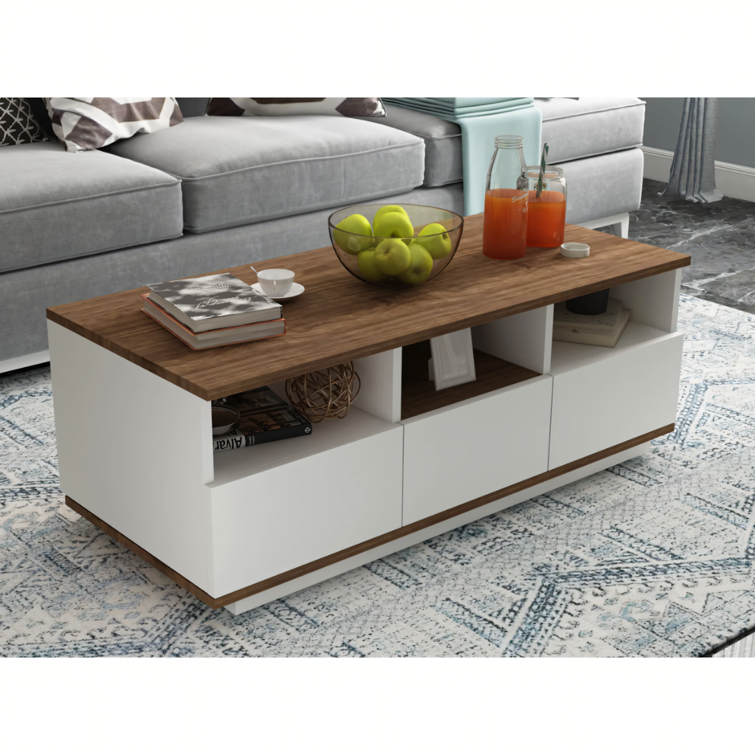 Table Unit | White & Wooden | 120 x 50 x 40 | TA76