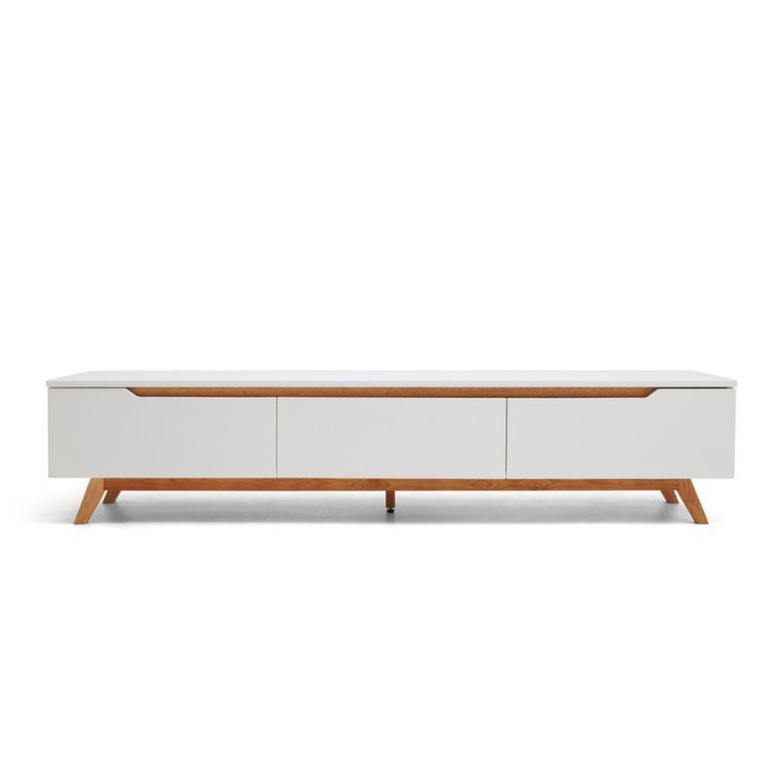 Tv Unit | White & Wooden | 180 x 40 x 40 | TV22