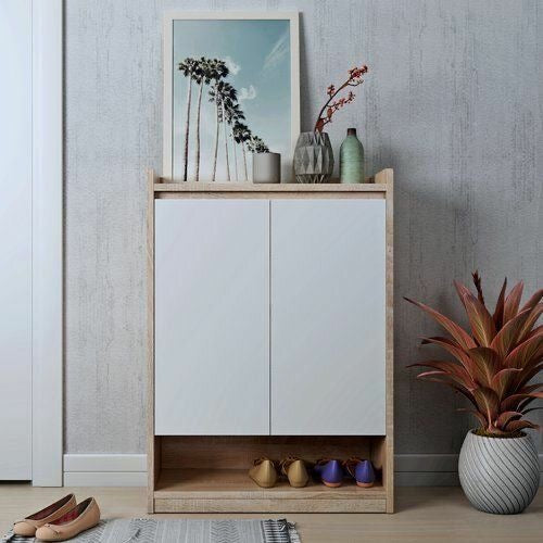 Shoe Closet | White & Wooden | 80 x 40 x 110 | SU68