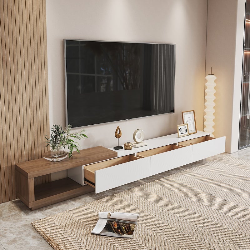 Tv Unit | White & Brown | 240 x 40 x 40 | TV102