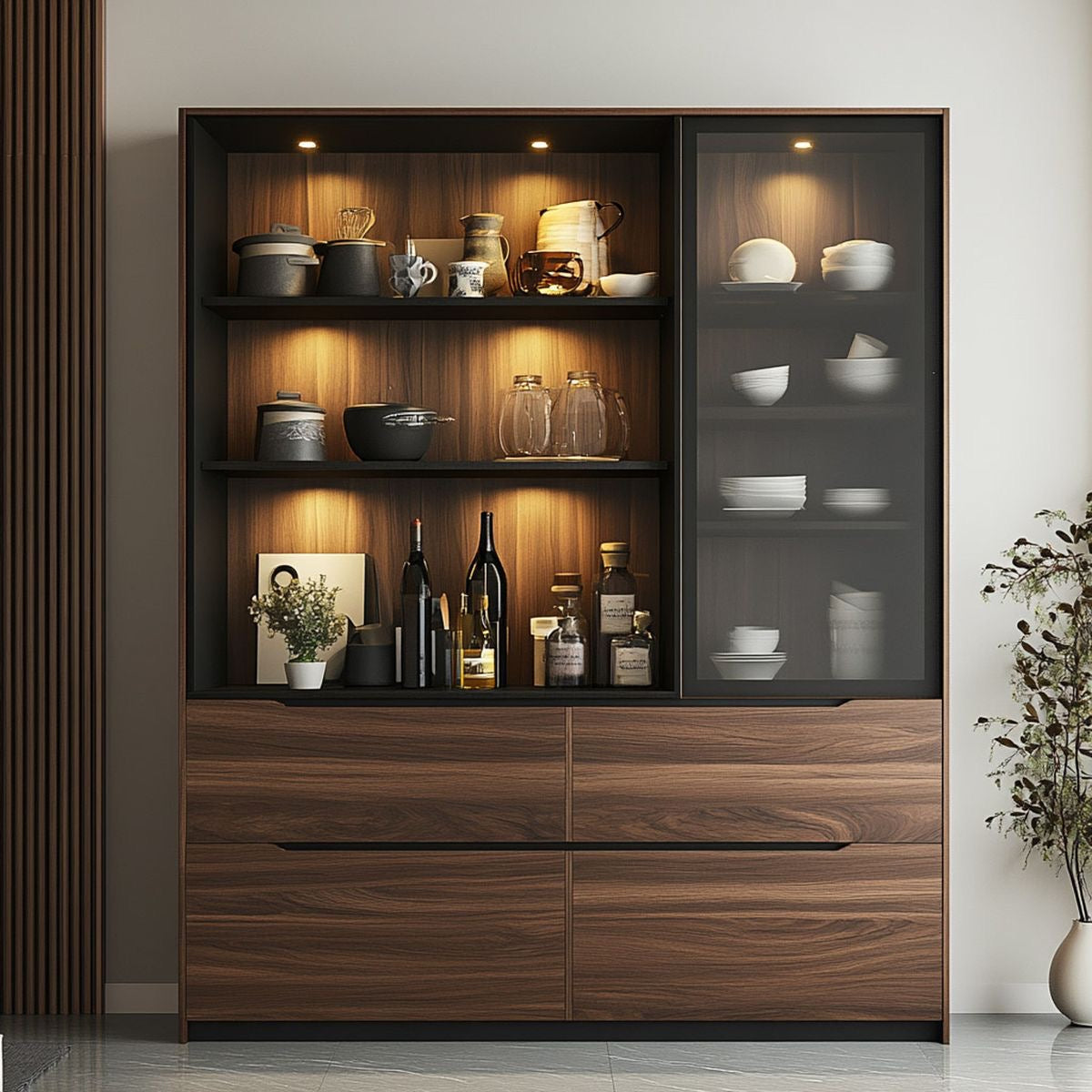 Coffe Corner | Brown & Black | 150 x 40 x 180 | CC8