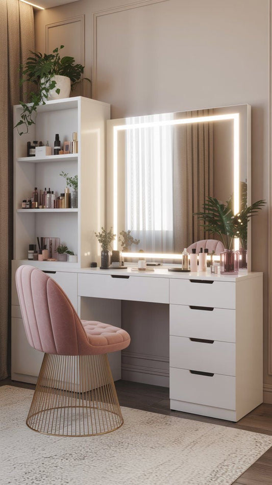 Makeup Vanity | White | 140 x 40 x 180 | GI16