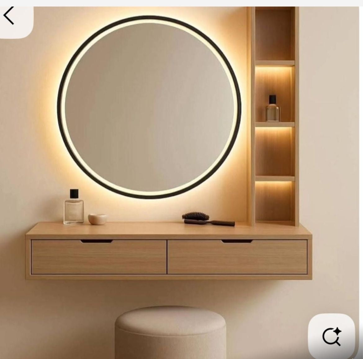 Makeup Vanity | Beige | 100 x 40 x 80 | GI18