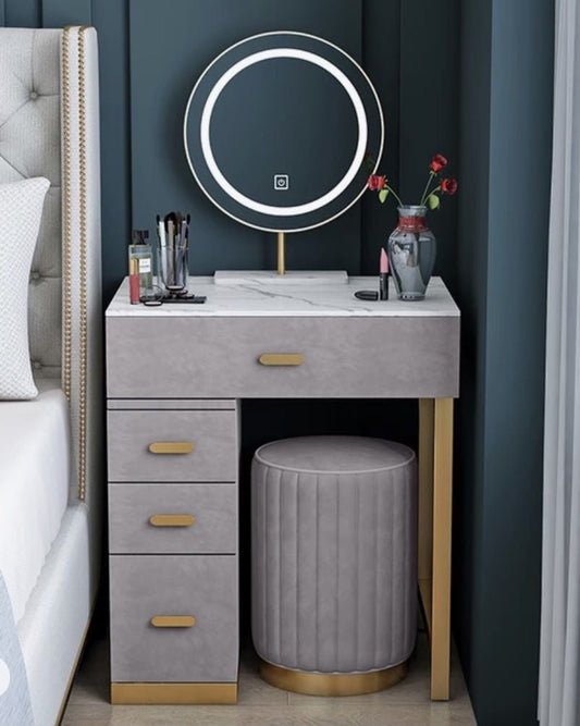 Makeup Vanity | Golden& Grey & Marble | 70 x 40 x 80 | GI20