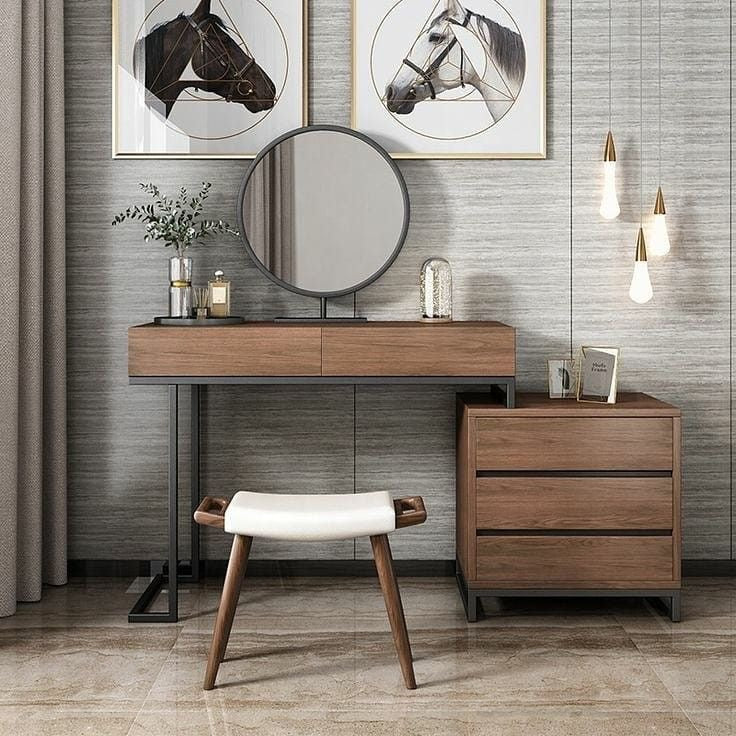 Makeup Vanity | Grey & Brown | 140 x 40 x 90 | GI22