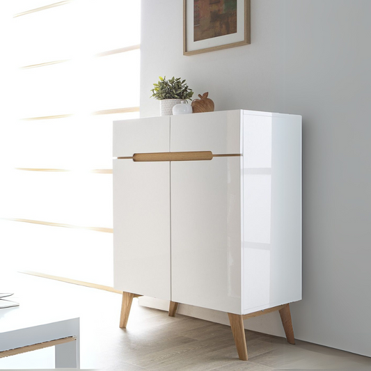 Shoe Closet | White & Wooden | 80 x 40 x 110 | SU10