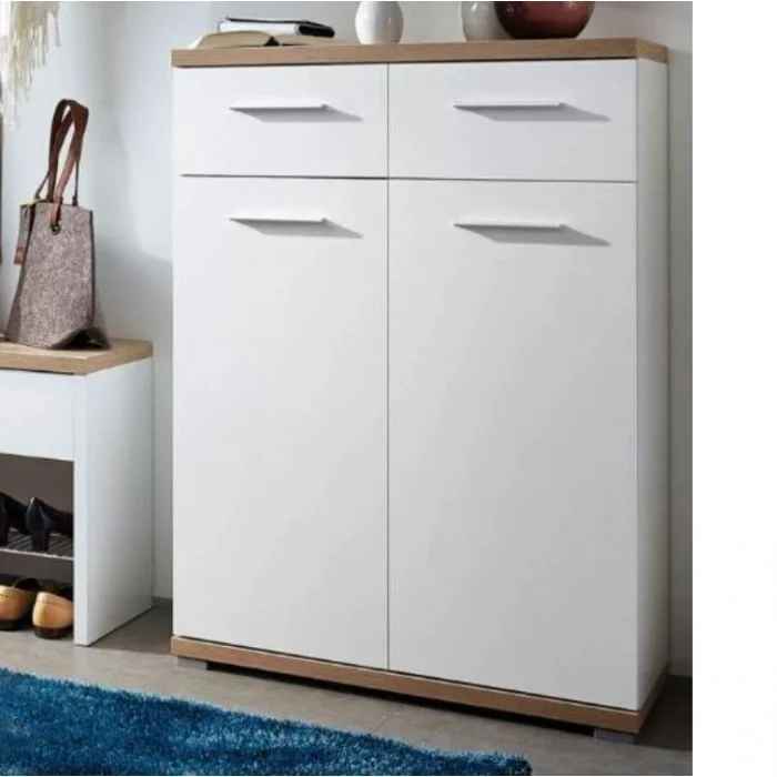 Shoe Closet | White & Wooden | 80 x 40 x 120 | SU42