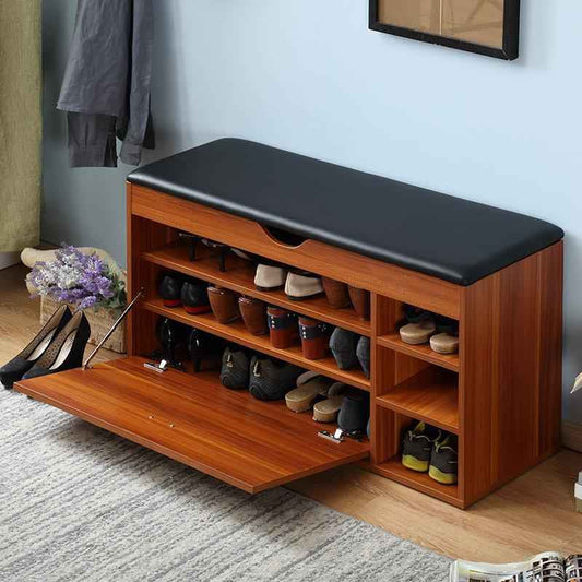 Shoe closet  | Black leather & Wooden| 110 x 40 x 50 | Su48