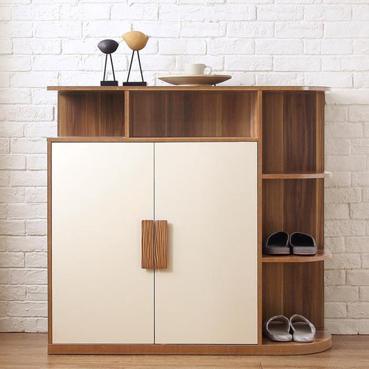 Shoe Closet | White & Wooden | 100 x 40 x 100 | SU59