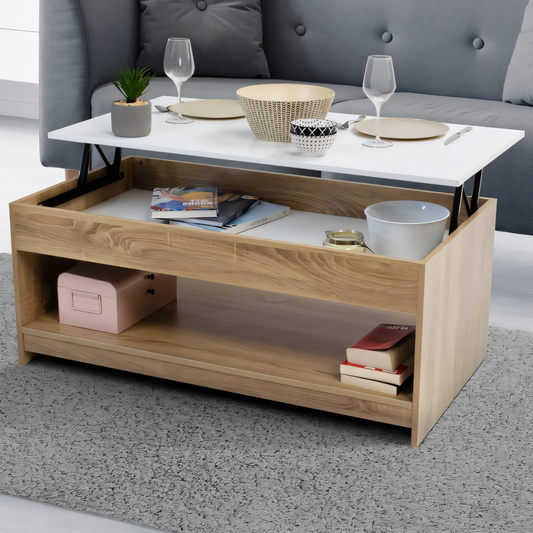 Table Unit | White & Wooden | 100 x 50 x 40 | TA21