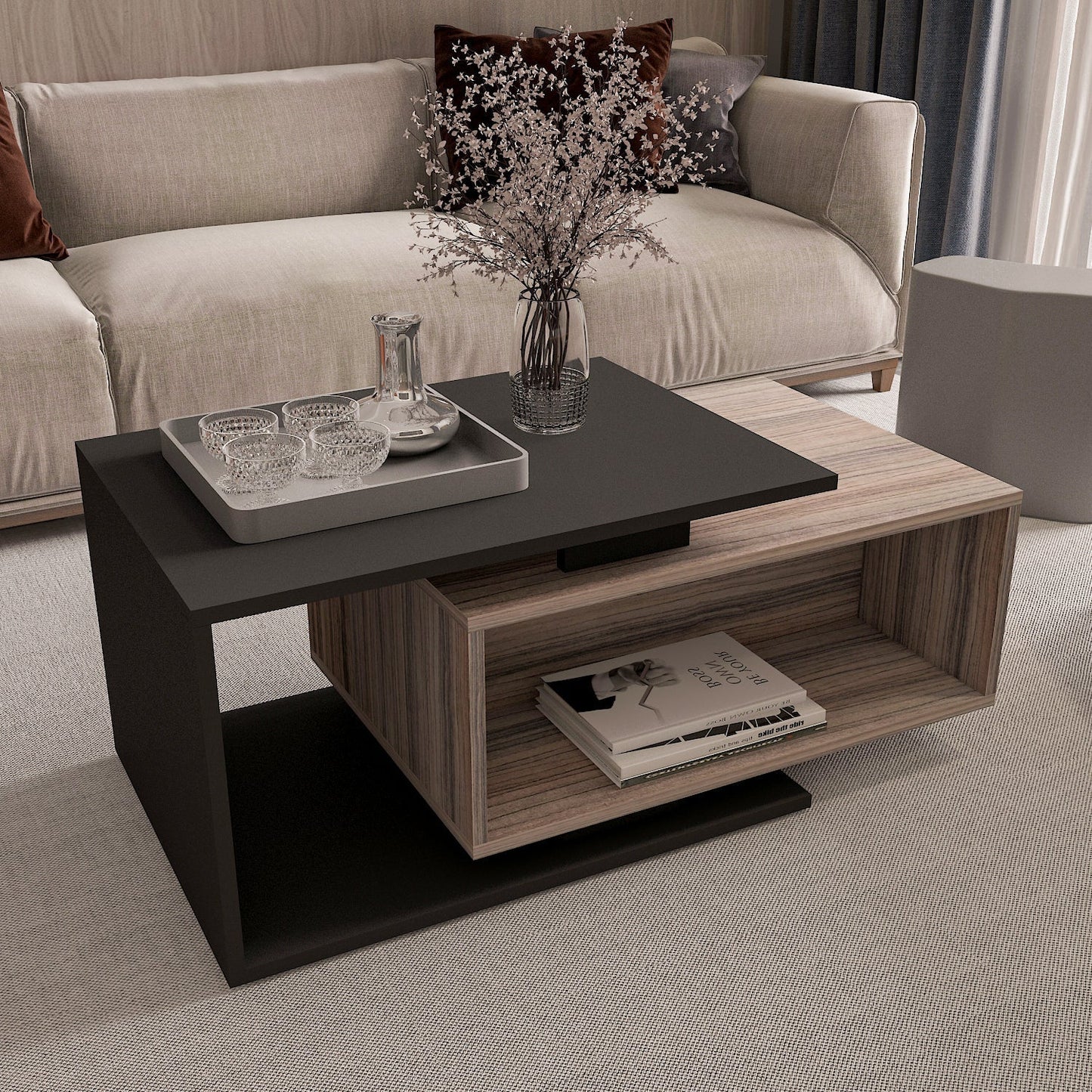 Table Unit | Black & Grey | 40 x 50 x 60 | TA32