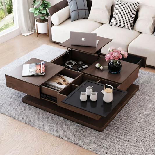 Table Unit | Brown & Black | 90 x 90 x 40 | TA54
