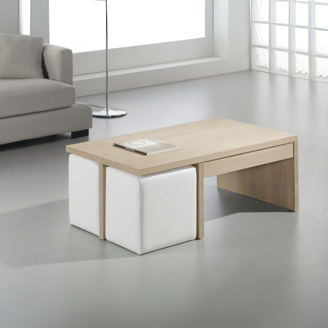 Table Unit | Wooden & White | 120 x 60 x 45 | TA62