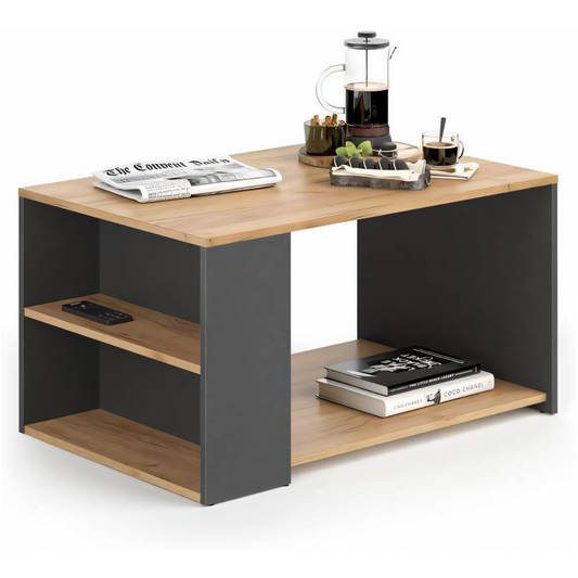 Table Unit | Wooden & Black | 80 x 60 x 40 | TA67