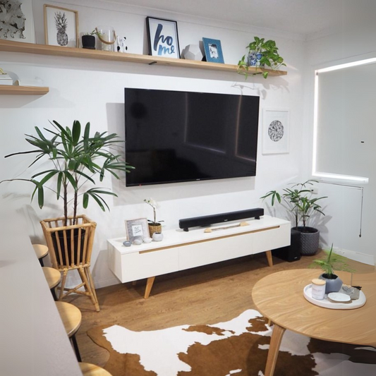 Tv Unit | White & Wooden | 160 x 40 x 40 | TV11