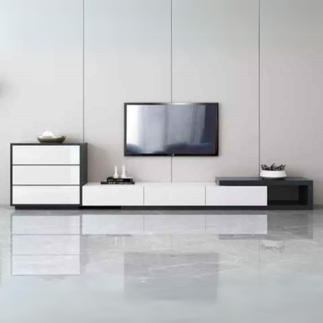 Tv Unit | White & Black | 280 x 40 x 40 | TV52