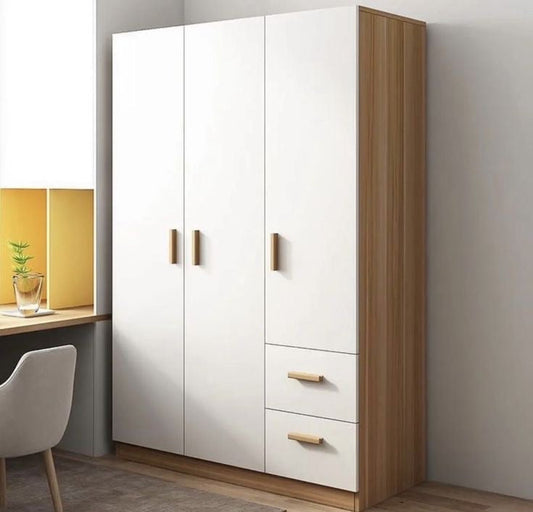 Wardrobe | Beige & White | 120 x 50 x 220 | WD53