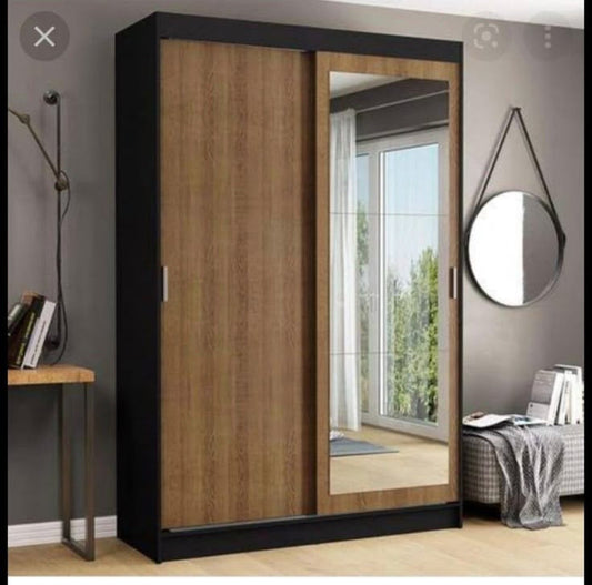 Wardrobe | Brown & Black | 120 x 50 x 220 | WD55