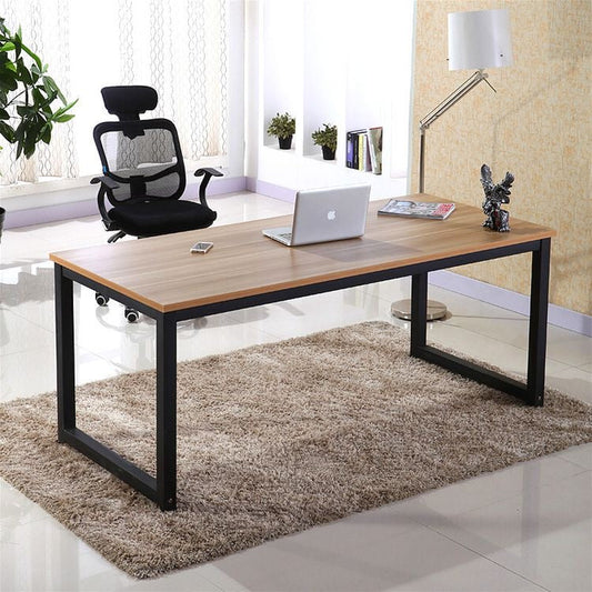 Desk | Wooden & Black | 160 x 60 x 75 | DE18