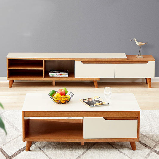 Living Room Set | White & Wooden | SET5