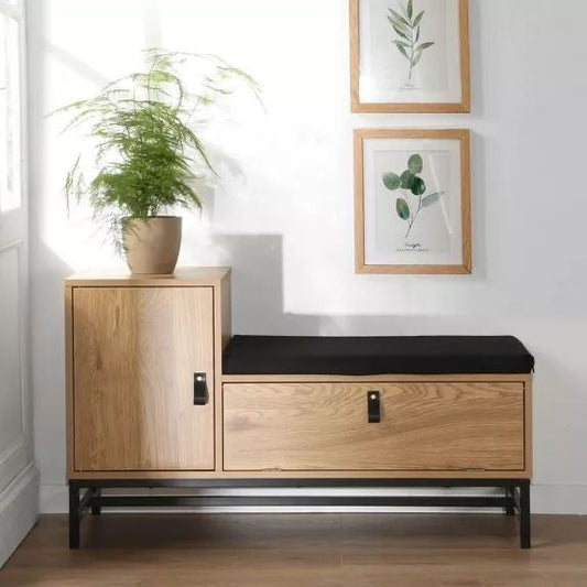 Shoe Closet | Wooden & Black | 120 x 40 x 50 | SU77