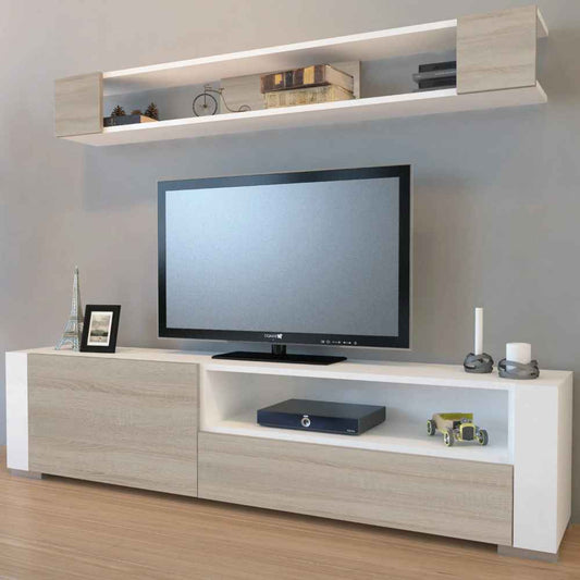 Tv Unit | White & Wooden | 160 x 40 x 40 | TV60