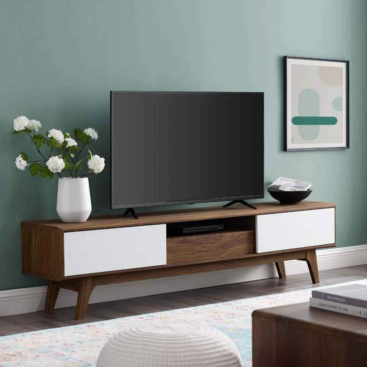 Tv Unit | White & Brown | 160 x 40 x 40 | TV61