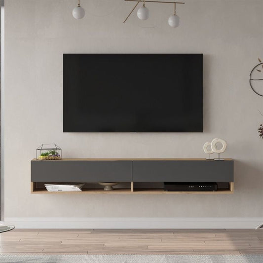 Tv Unit | Black & Wooden | 120 x 30 x 30 | TV73