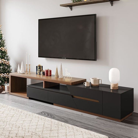 Tv Unit | Wooden & Black | 240 x 40 x 40 | TV89